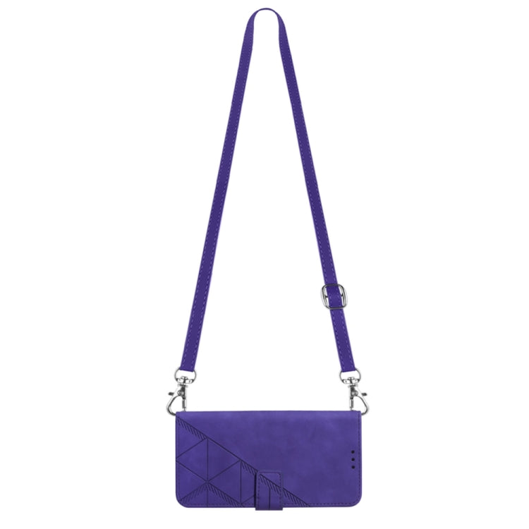For OnePlus 11 Crossbody 3D Embossed Flip Leather Phone Case(Purple) - OnePlus Cases by PMC TechLife | Online Shopping South Africa | PMC TechLife