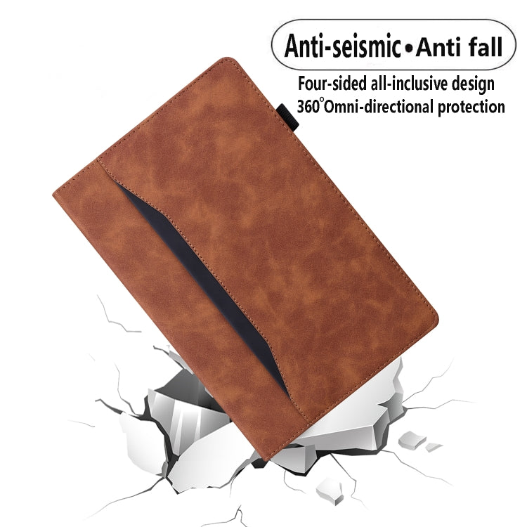 For Lenovo Tab M10 Plus 10.6 3rd Gen 2022 Business Shockproof Horizontal Flip Leather Tablet Case(Brown) - free shipping - PMC TechLife - Order now!