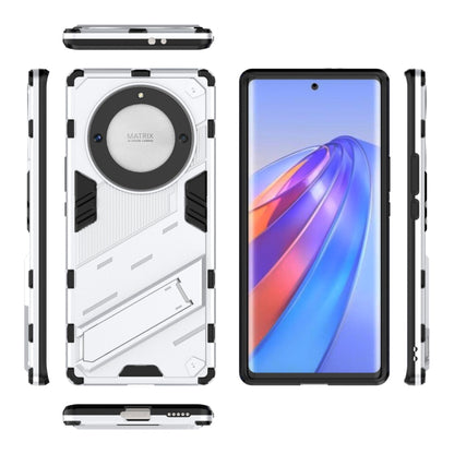 For Honor X9a/X40 5G/Magic5 Lite Punk Armor PC + TPU Phone Case with Holder(White) - Honor Cases by PMC Jewellery | Online Shopping South Africa | PMC Jewellery