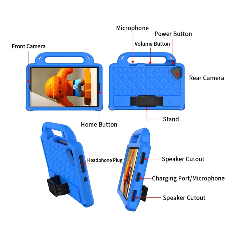For Lenovo Tab M8 4th Gen Diamond Series EVA Anti-Fall Shockproof Sleeve Tablet Case with Holder & Strap(Green) - Lenovo by PMC TechLife | Online Shopping South Africa | PMC TechLife | Buy Now Pay Later Mobicred