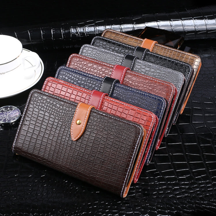 For Blackview A80 Pro idewei Crocodile Texture Horizontal Flip Leather Case with Holder & Card Slots & Wallet(Dark Blue) - More Brand by idewei | Online Shopping South Africa | PMC TechLife | Buy Now Pay Later Mobicred