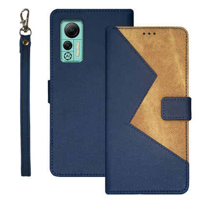 For Ulefone Note 14 idewei Two-color Splicing Leather Phone Case(Blue) - Ulefone Cases by idewei | Online Shopping South Africa | PMC Jewellery | Buy Now Pay Later Mobicred