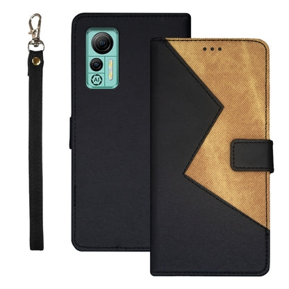 For Ulefone Note 14 idewei Two-color Splicing Leather Phone Case(Black) - Ulefone Cases by idewei | Online Shopping South Africa | PMC Jewellery | Buy Now Pay Later Mobicred