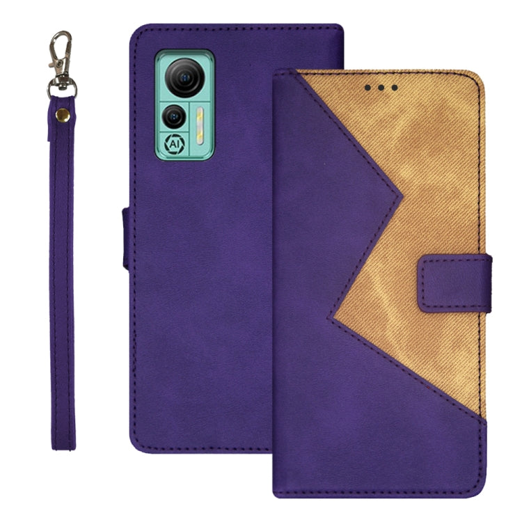 For Ulefone Note 14 idewei Two-color Splicing Leather Phone Case(Purple) - Ulefone Cases by idewei | Online Shopping South Africa | PMC Jewellery | Buy Now Pay Later Mobicred