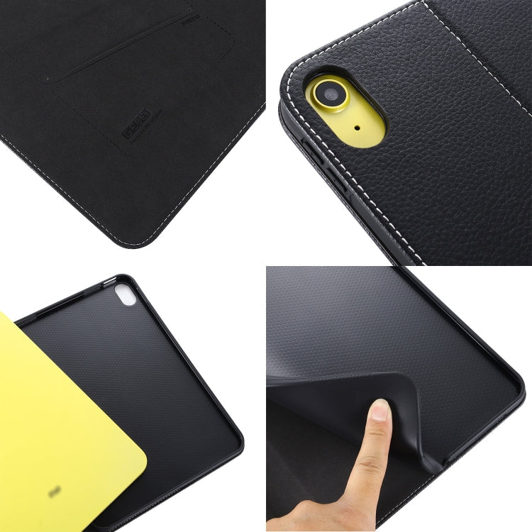 For iPad 2025 / 2022 GEBEI Silk Texture Flip Tablet Leather Case(Black) - free shipping - PMc TechLife - Order now!