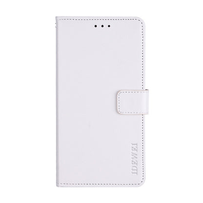 For Ulefone Note 14 idewei Crazy Horse Texture Leather Phone Case with Holder(White) - Ulefone Cases by idewei | Online Shopping South Africa | PMC Jewellery | Buy Now Pay Later Mobicred