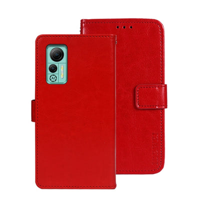 For Ulefone Note 14 idewei Crazy Horse Texture Leather Phone Case with Holder(Red) - Ulefone Cases by idewei | Online Shopping South Africa | PMC Jewellery | Buy Now Pay Later Mobicred