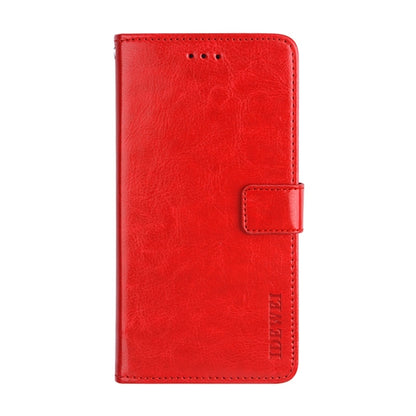 For Ulefone Note 14 idewei Crazy Horse Texture Leather Phone Case with Holder(Red) - Ulefone Cases by idewei | Online Shopping South Africa | PMC Jewellery | Buy Now Pay Later Mobicred