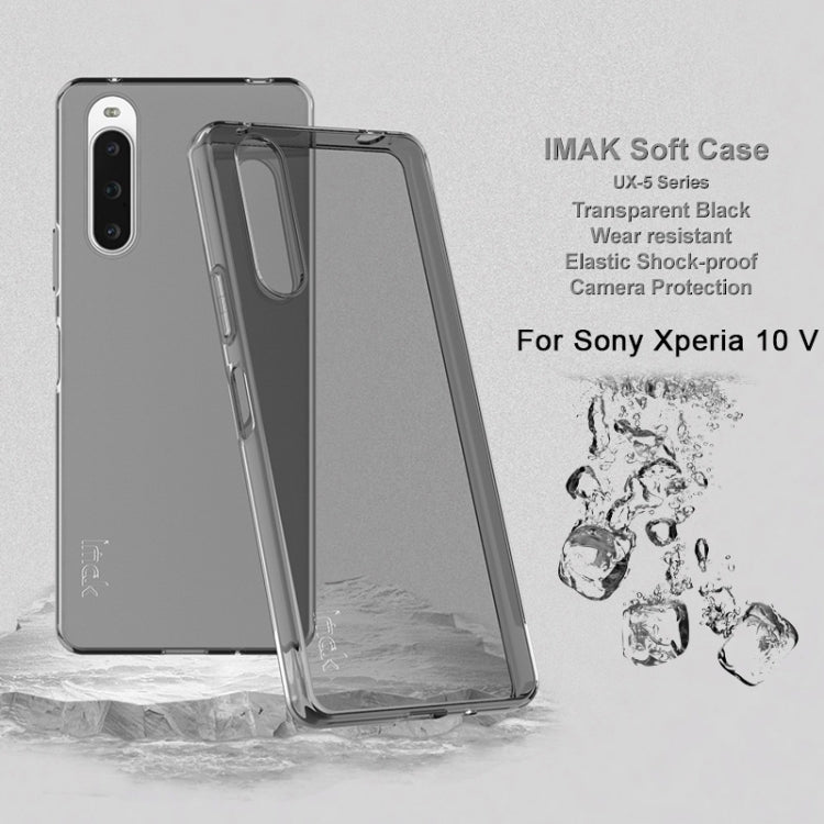 For Sony Xperia 10 V IMAK UX-5 Series TPU Phone Case(Transparent Black) - Sony Cases by imak | Online Shopping South Africa | PMC Jewellery | Buy Now Pay Later Mobicred