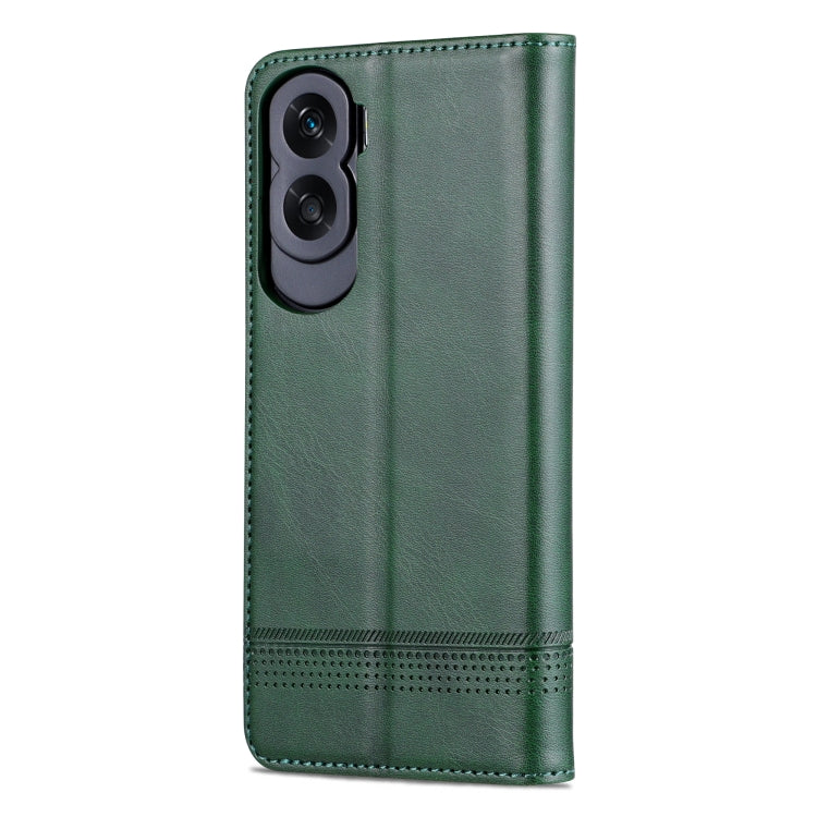 For Honor X50i/90 Lite AZNS Magnetic Calf Texture Flip Leather Phone Case(Dark Green) - Honor Cases by AZNS | Online Shopping South Africa | PMC Jewellery