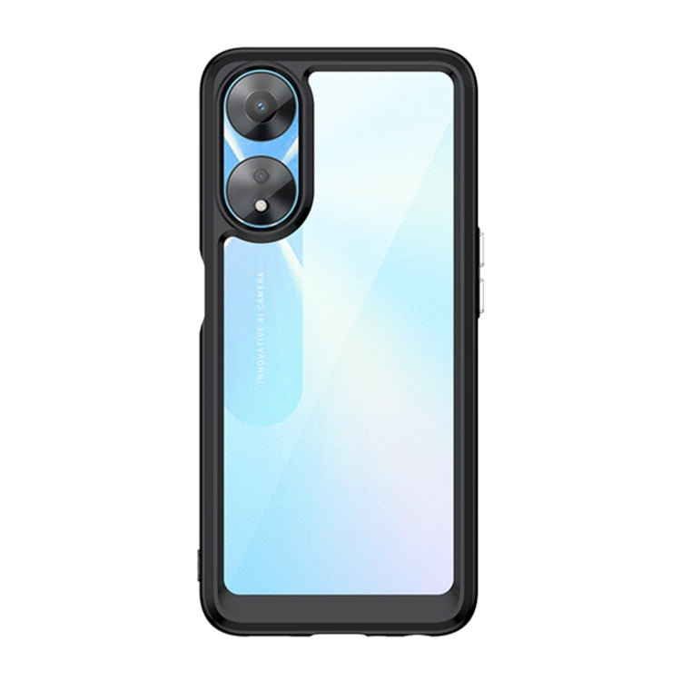 For OPPO A58 5G Colorful Series Acrylic + TPU Phone Case(Black) - OPPO Cases by PMC TechLife | Online Shopping South Africa | PMC TechLife | Buy Now Pay Later Mobicred