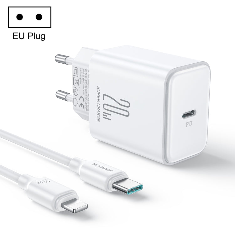 JOYROOM TCF06 Flash Series 20W USB-C/Type-C Single Port Charger Set, Specification:EU Plug(White) - USB Charger by JOYROOM | Online Shopping South Africa | PMC Jewellery | Buy Now Pay Later Mobicred