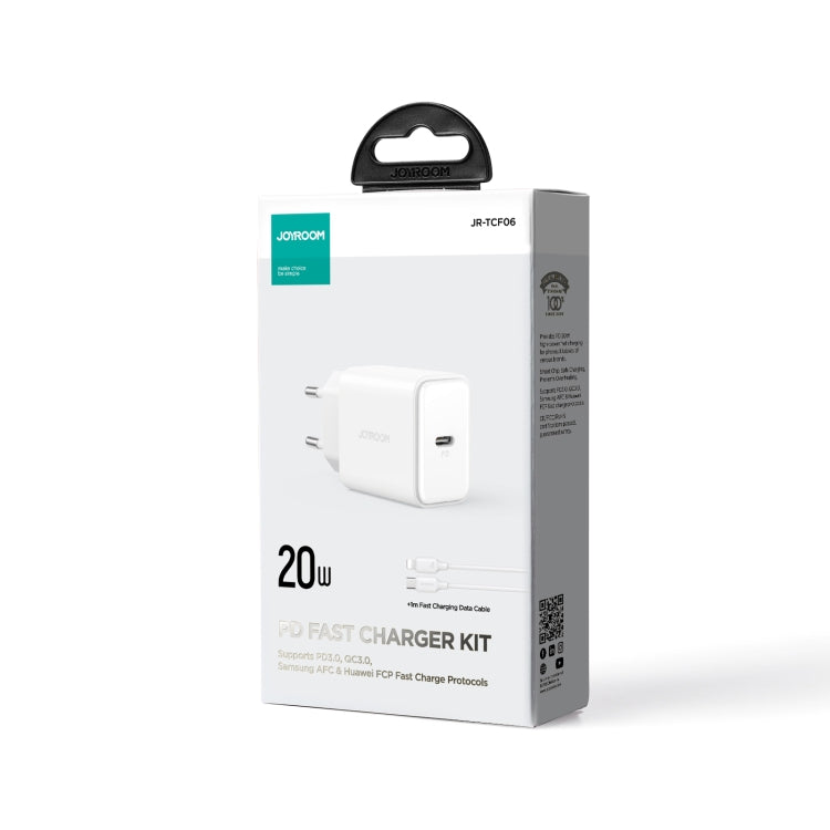 JOYROOM TCF06 Flash Series 20W USB-C/Type-C Single Port Charger Set, Specification:EU Plug(White) - USB Charger by JOYROOM | Online Shopping South Africa | PMC Jewellery | Buy Now Pay Later Mobicred