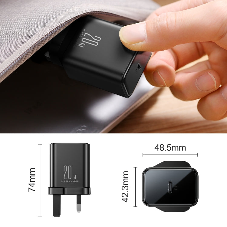 JOYROOM TCF06 Flash Series 20W USB-C/Type-C Single Port Charger Set, Specification:UK Plug(Black) - USB Charger by JOYROOM | Online Shopping South Africa | PMC Jewellery | Buy Now Pay Later Mobicred