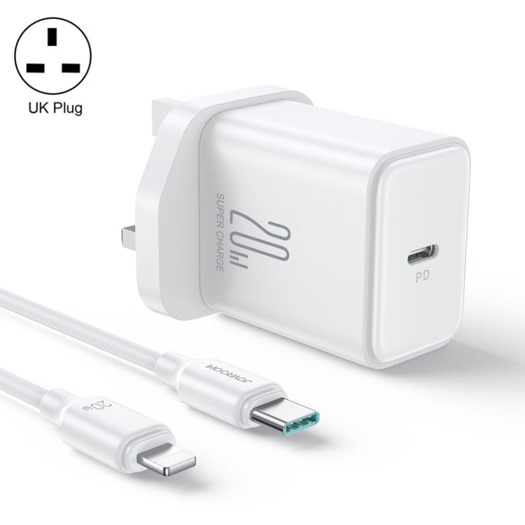 JOYROOM TCF06 Flash Series 20W USB-C/Type-C Single Port Charger Set, Specification:UK Plug(White) - USB Charger by JOYROOM | Online Shopping South Africa | PMC Jewellery | Buy Now Pay Later Mobicred