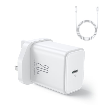 JOYROOM TCF06 Flash Series 20W USB-C/Type-C Single Port Charger Set, Specification:UK Plug(White) - USB Charger by JOYROOM | Online Shopping South Africa | PMC Jewellery | Buy Now Pay Later Mobicred