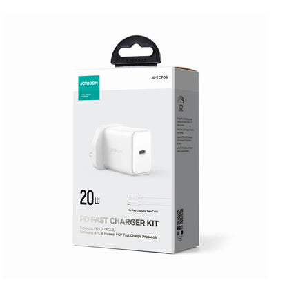 JOYROOM TCF06 Flash Series 20W USB-C/Type-C Single Port Charger Set, Specification:UK Plug(White) - USB Charger by JOYROOM | Online Shopping South Africa | PMC Jewellery | Buy Now Pay Later Mobicred