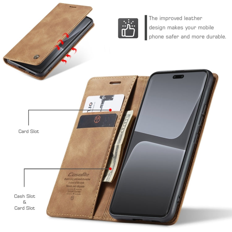 For Xiaomi 13 Lite CaseMe 013 Multifunctional Horizontal Flip Leather Phone Case(Brown) - Xiaomi Cases by CaseMe | Online Shopping South Africa | PMC Jewellery | Buy Now Pay Later Mobicred