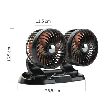 F622 Car Creative Folding Rotatable Double Head Electric Cooling Fan, Style:USB Universal - Heating & Fans by PMC Jewellery | Online Shopping South Africa | PMC Jewellery | Buy Now Pay Later Mobicred