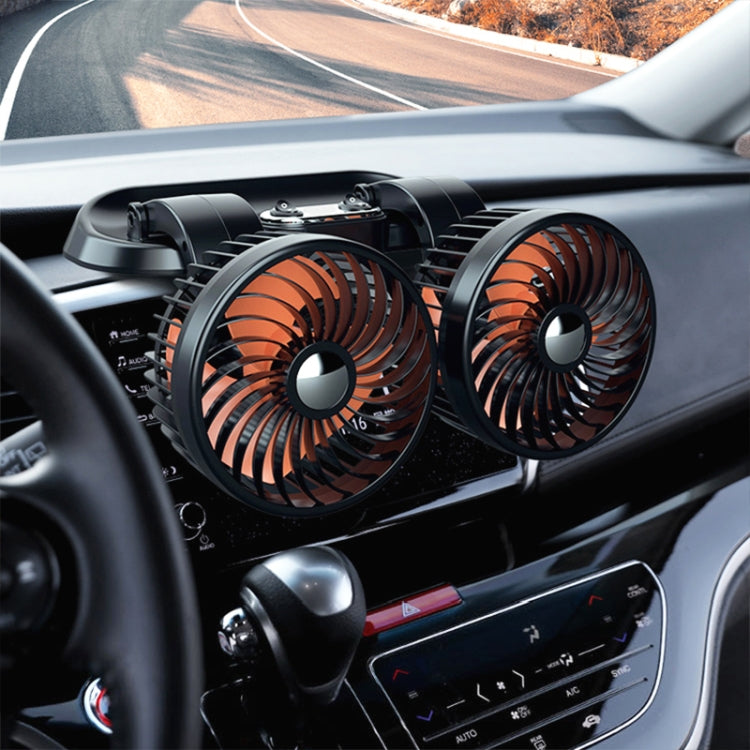 F622 Car Creative Folding Rotatable Double Head Electric Cooling Fan, Style:USB Universal - Heating & Fans by PMC Jewellery | Online Shopping South Africa | PMC Jewellery | Buy Now Pay Later Mobicred