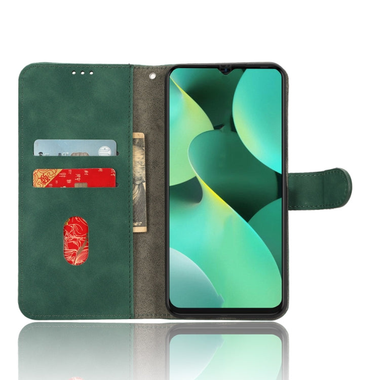 For TECNO Spark 10C Skin Feel Magnetic Flip Leather Phone Case(Green) - Tecno Cases by PMC Jewellery | Online Shopping South Africa | PMC Jewellery