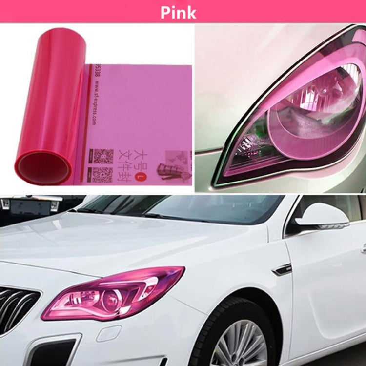 2pcs Car Headlight Protective Film Tail Light Film Motorcycle Fog Light Film, Size:30 x 100cm(Pink) - Auto Film by PMC Jewellery | Online Shopping South Africa | PMC Jewellery