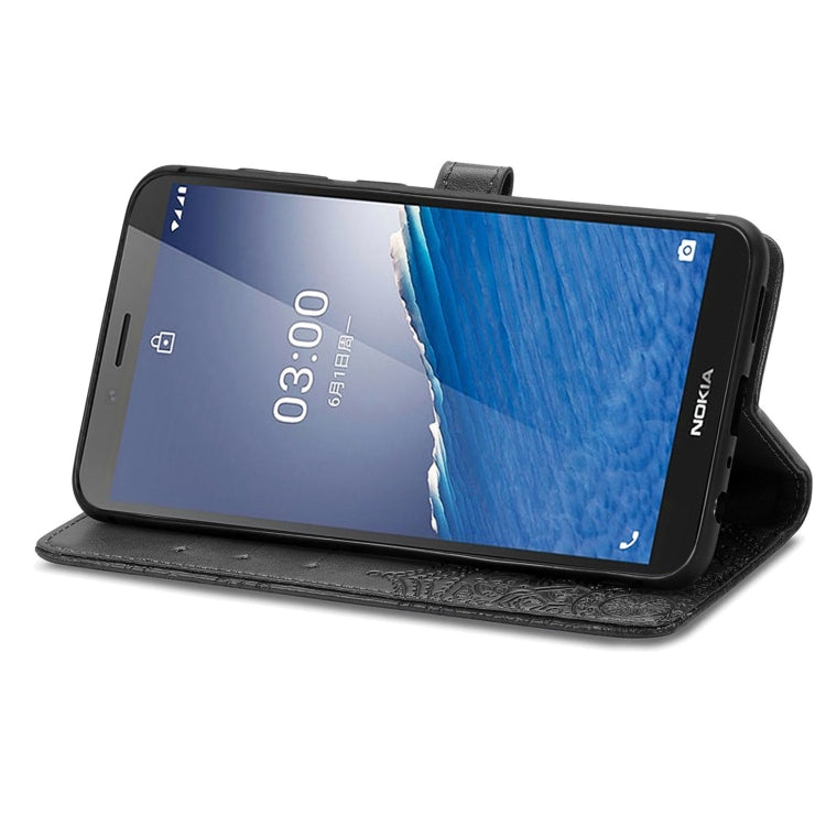 For Nokia C3 Mandala Flower Embossed Leather Phone Case(Black) - Nokia Cases by PMC TechLife | Online Shopping South Africa | PMC TechLife | Buy Now Pay Later Mobicred