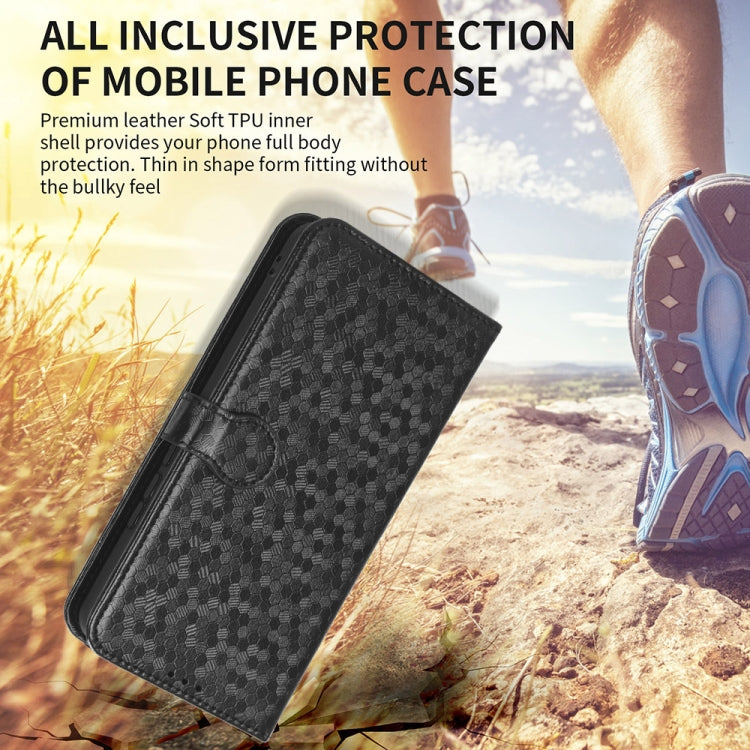 For Blackview A85 Honeycomb Dot Texture Leather Phone Case(Black) - More Brand by PMC Jewellery | Online Shopping South Africa | PMC Jewellery