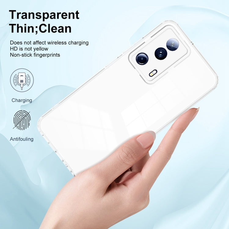 For Xiaomi 13 Lite 2023 / Civi 2 3 in 1 Clear TPU Color PC Frame Phone Case(White) - 13 Lite Cases by PMC Jewellery | Online Shopping South Africa | PMC Jewellery | Buy Now Pay Later Mobicred