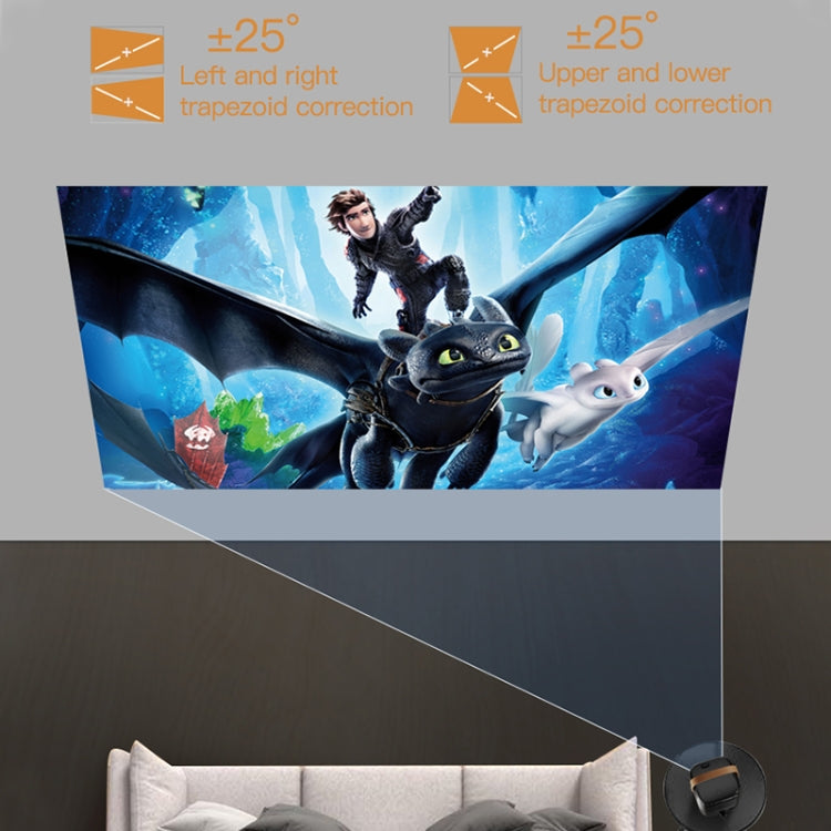 A007 Portable 1280 x 720 HD 113 ANSI Smart LED Projector, Plug:EU Plug(Black) - Mini Projector by PMC TechLife | Online Shopping South Africa | PMC TechLife | Buy Now Pay Later Mobicred