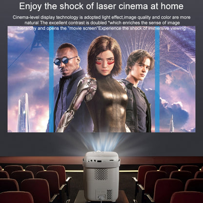 A007 Portable 1280 x 720 HD 113 ANSI Smart LED Projector, Plug:EU Plug(White) - Mini Projector by PMC Jewellery | Online Shopping South Africa | PMC Jewellery | Buy Now Pay Later Mobicred