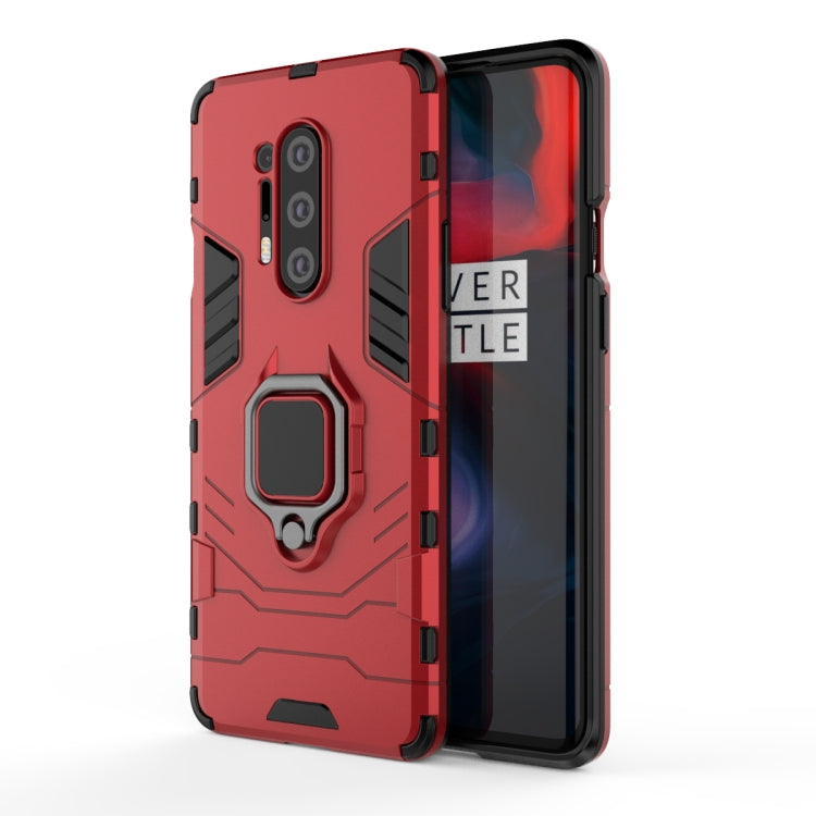 For OnePlus 8 Pro PC + TPU Anti-fall Protective Case with Ring Holder(Red) - OnePlus Cases by PMC TechLife | Online Shopping South Africa | PMC TechLife