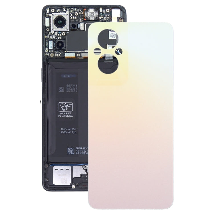 For OPPO Reno8 Lite Original Battery Back Cover(Gold) - Back Cover by PMC TechLife | Online Shopping South Africa | PMC TechLife