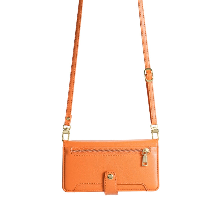 For Infinix Zero 20 Sheep Texture Cross-body Zipper Wallet Leather Phone Case(Orange) - Infinix Cases by PMC TechLife | Online Shopping South Africa | PMC TechLife | Buy Now Pay Later Mobicred