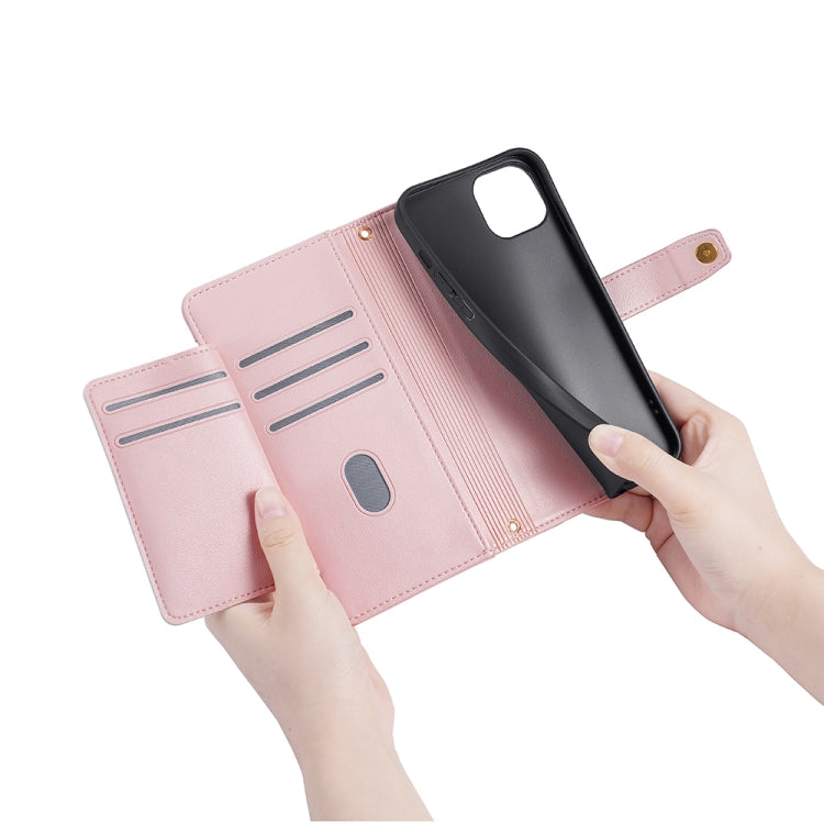 For Honor Magic5 Pro Sheep Texture Cross-body Zipper Wallet Leather Phone Case(Pink) - Honor Cases by PMC TechLife | Online Shopping South Africa | PMC TechLife | Buy Now Pay Later Mobicred