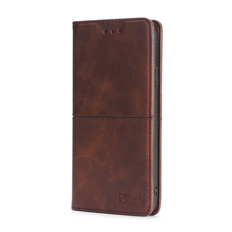 For Blackview A85 Cow Texture Magnetic Horizontal Flip Leather Phone Case(Dark Brown) - More Brand by PMC Jewellery | Online Shopping South Africa | PMC Jewellery