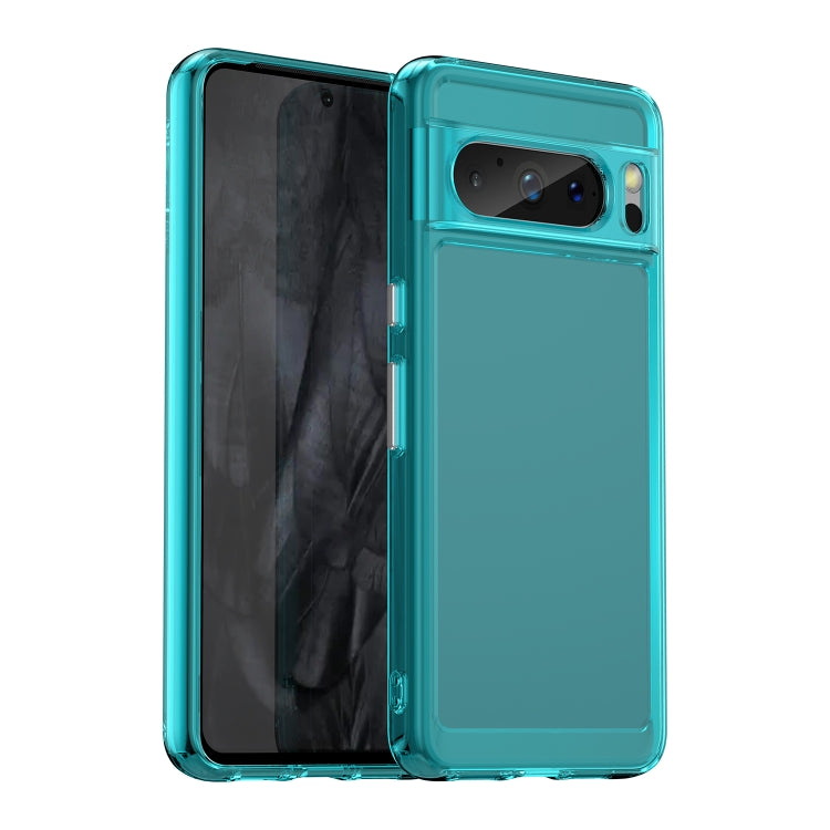 For Google Pixel 8 Pro Candy Series TPU Phone Case(Transparent Blue) - Google Cases by PMC Jewellery | Online Shopping South Africa | PMC Jewellery