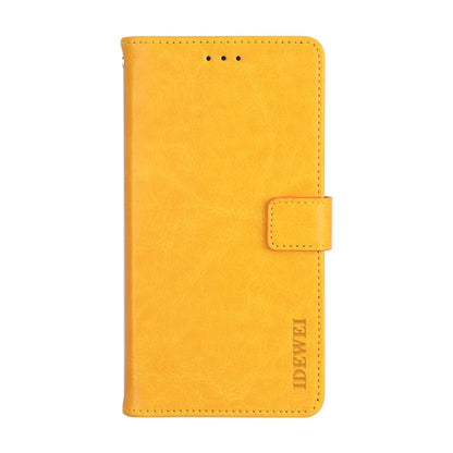 For Blackview A85 idewei Crazy Horse Texture Leather Phone Case with Holder(Yellow) - More Brand by idewei | Online Shopping South Africa | PMC Jewellery | Buy Now Pay Later Mobicred