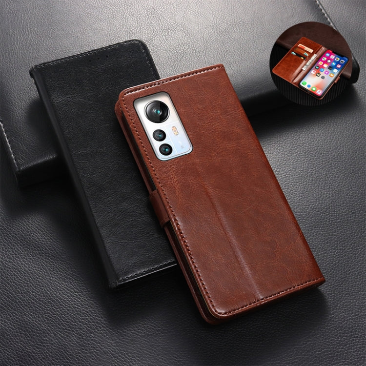 For Blackview A85 idewei Crazy Horse Texture Leather Phone Case with Holder(Black) - More Brand by idewei | Online Shopping South Africa | PMC TechLife | Buy Now Pay Later Mobicred
