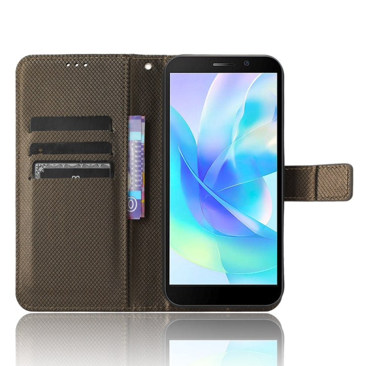 For Doogee X97 / X97 Pro Diamond Texture Leather Phone Case(Brown) - Doogee Cases by PMC TechLife | Online Shopping South Africa | PMC TechLife | Buy Now Pay Later Mobicred
