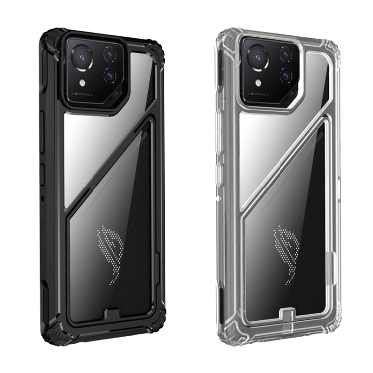 For Asus ROG Phone 8 Pro PC + TPU Shockproof Phone Case with Magnetic Holder(Translucent) - ASUS Cases by PMC Jewellery | Online Shopping South Africa | PMC Jewellery