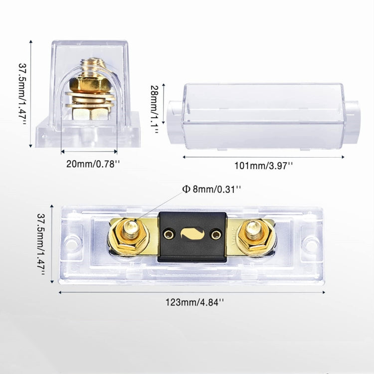 2 in 1 ANL Car Fuse Holder Electrical Protection Insulating Cover, Current:150A - Fuse by PMC TechLife | Online Shopping South Africa | PMC TechLife | Buy Now Pay Later Mobicred