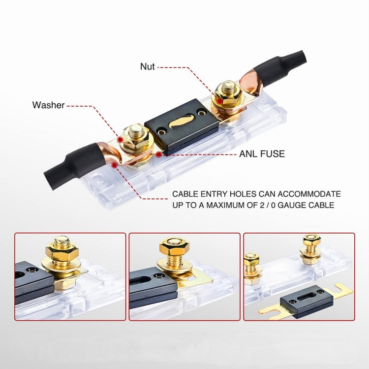 2 in 1 ANL Car Fuse Holder Electrical Protection Insulating Cover, Current:500A - Fuse by PMC TechLife | Online Shopping South Africa | PMC TechLife | Buy Now Pay Later Mobicred