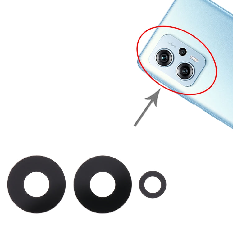 For Xiaomi Redmi K50i 10pcs Back Camera Lens - Camera by PMC Jewellery | Online Shopping South Africa | PMC Jewellery