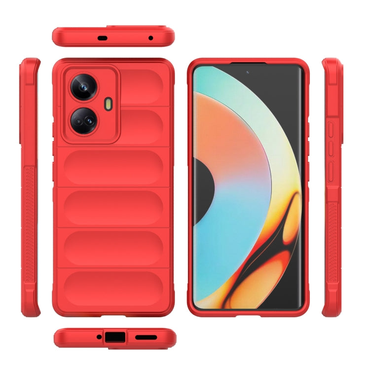 For Realme 10 Pro+ 5G Magic Shield TPU + Flannel Phone Case(Dark Green) - Realme Cases by PMC TechLife | Online Shopping South Africa | PMC TechLife | Buy Now Pay Later Mobicred