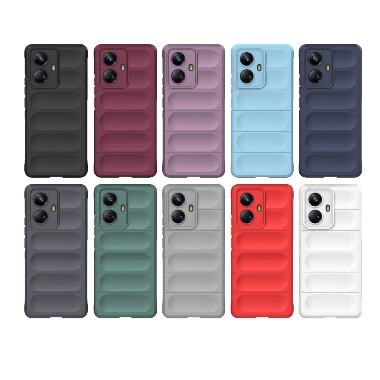 For Realme 10 Pro+ 5G Magic Shield TPU + Flannel Phone Case(Dark Grey) - free shipping - PMC TechLife - Order now!