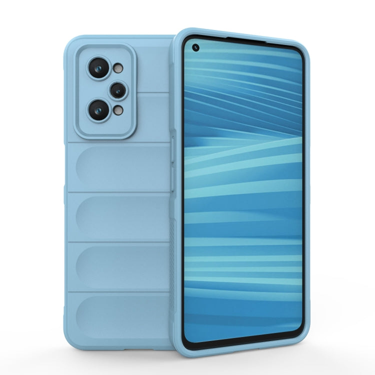 For Realme GT2 Magic Shield TPU + Flannel Phone Case(Light Blue) - Realme Cases by PMC TechLife | Online Shopping South Africa | PMC TechLife | Buy Now Pay Later Mobicred