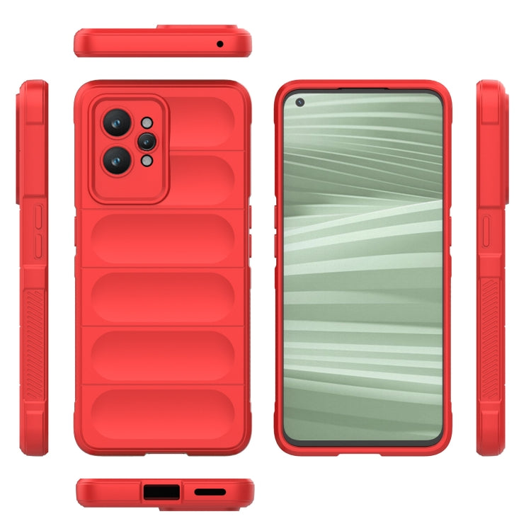 For Realme GT2 Pro Magic Shield TPU + Flannel Phone Case(Dark Blue) - Realme Cases by PMC TechLife | Online Shopping South Africa | PMC TechLife | Buy Now Pay Later Mobicred