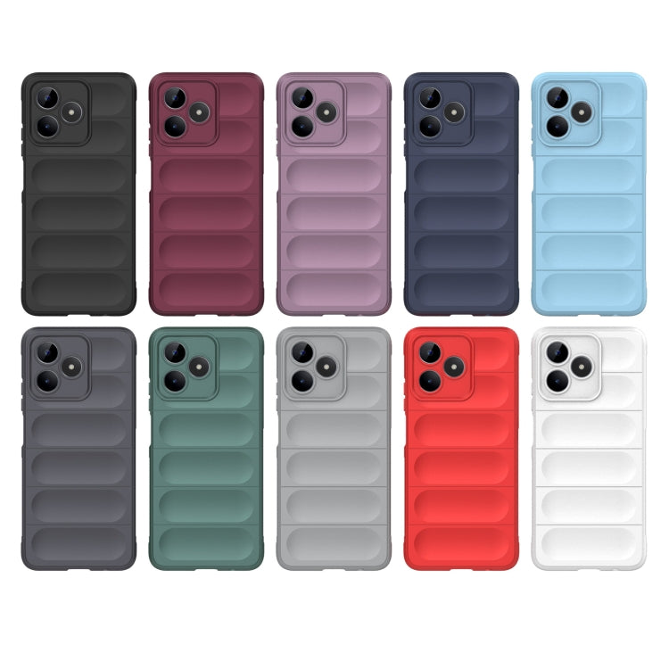 For Realme C53 4G Magic Shield TPU + Flannel Phone Case(Light Blue) - Realme Cases by PMC TechLife | Online Shopping South Africa | PMC TechLife | Buy Now Pay Later Mobicred