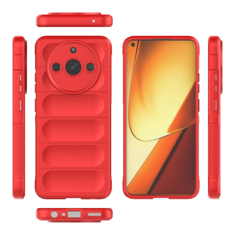 For Realme 11 5G Magic Shield TPU + Flannel Phone Case(Light Blue) - Realme Cases by PMC TechLife | Online Shopping South Africa | PMC TechLife | Buy Now Pay Later Mobicred